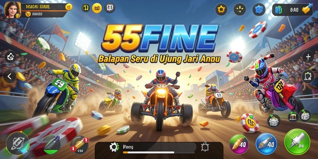 Gameplay Racing intens dan penuh aksi di 55FIVE.