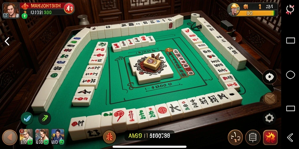 Screenshot AMS789 menampilkan gameplay Mahjong yang menarik dan interaktif.