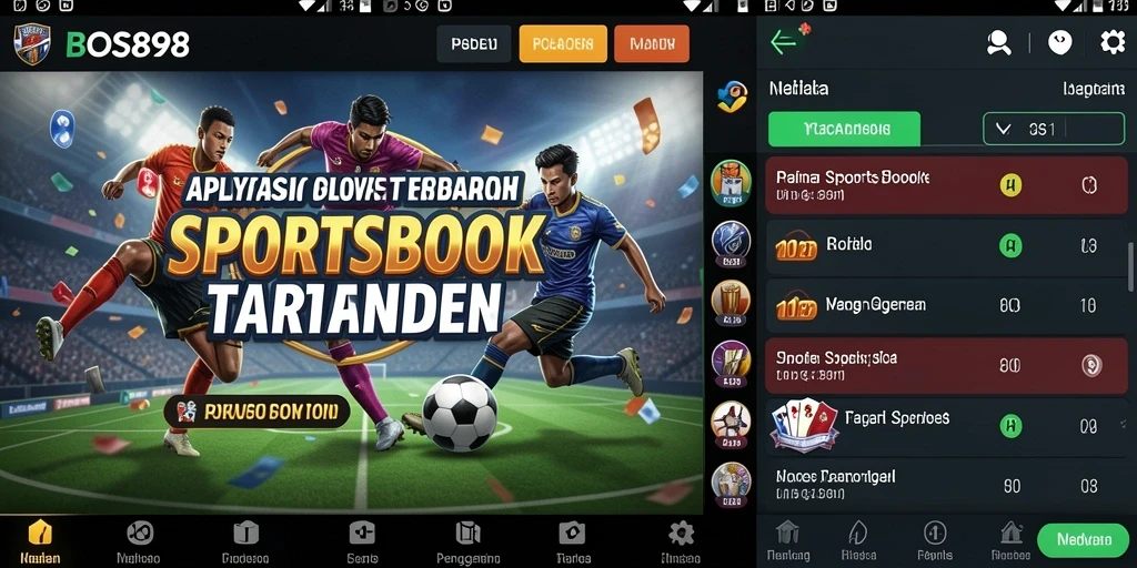 Tampilan gameplay menarik dan beragam pilihan taruhan Sportsbook.