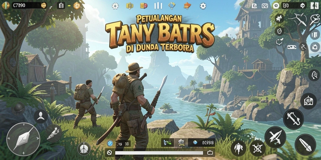 Screenshot gameplay C7890 yang menunjukkan eksplorasi dunia terbuka.