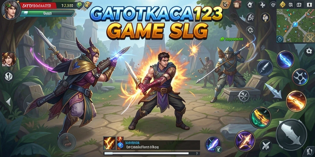 Screenshot gameplay GATOTKACA123 menunjukkan pertempuran strategi yang menegangkan.