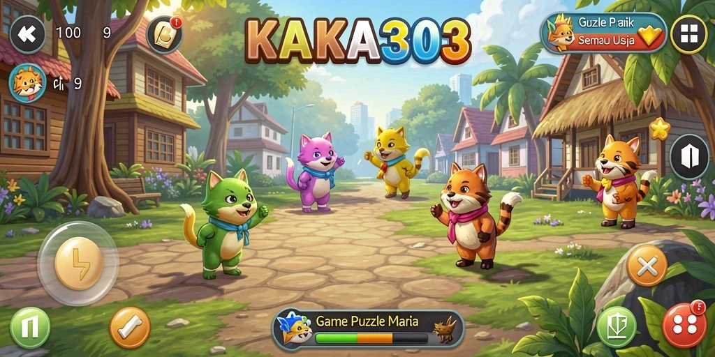 Tampilan gameplay KAKA303 yang menarik dan penuh warna.