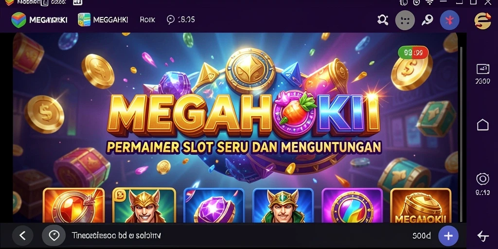 Tampilan menarik dari gameplay MEGAHOKI yang penuh warna.