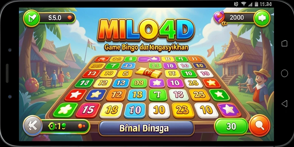 Tampilan menarik dari gameplay Bingo di MILO4D.