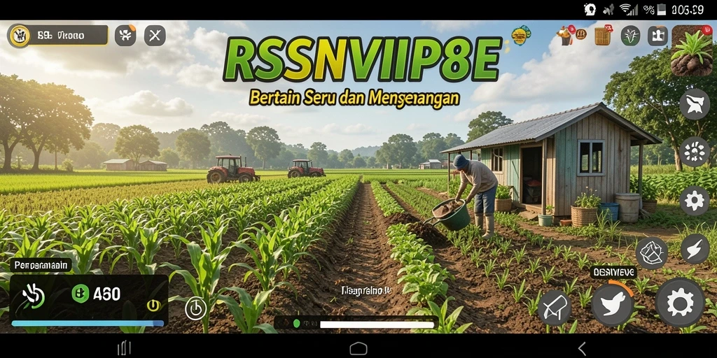 Tampilan gameplay RSNVIP8 yang menarik saat bertani.