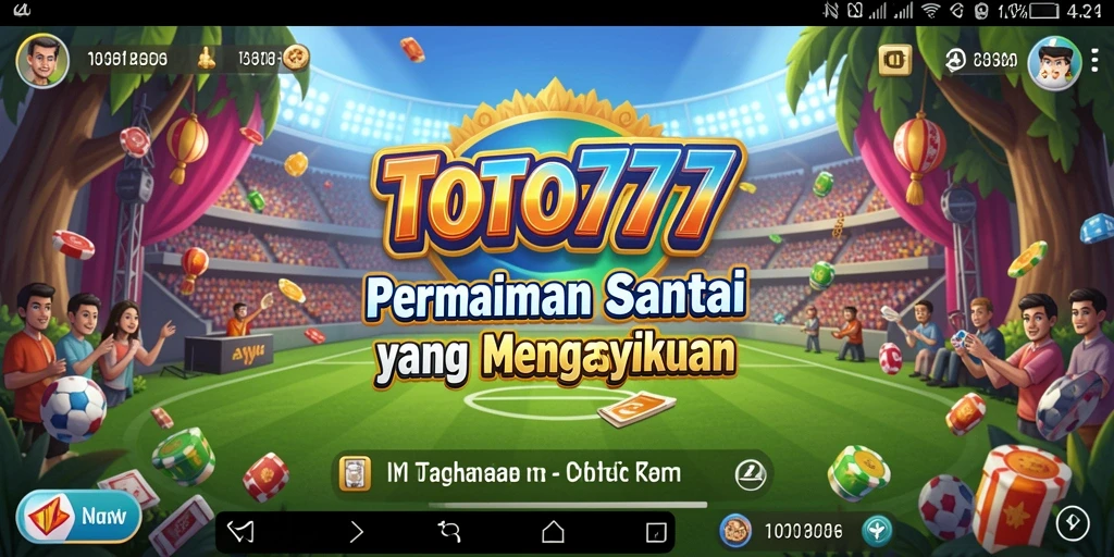 Tampilan gameplay TOTO777 yang menarik dan penuh warna.