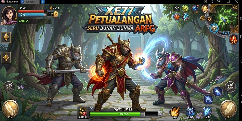 Tampilan gameplay XE77 yang memukau dan dinamis dalam aksi ARPG.