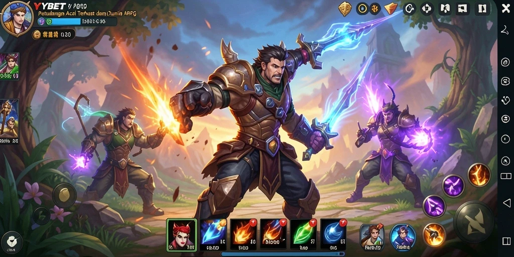 Tampilan gameplay YYBET yang memukau dengan pertarungan seru ARPG.